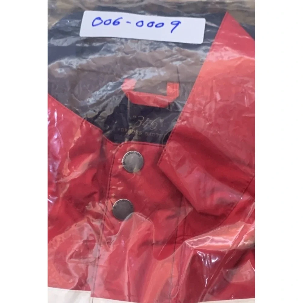 Brooks Brothers 346 Men's Red White Blue Rain Jacket Bomber Jacket - 2XL‎ - Picture 10 of 10